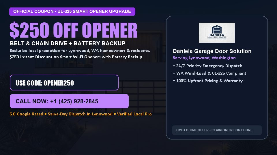 Daniela Garage Door Solution $250 OFF Premium LiftMaster Opener Installation